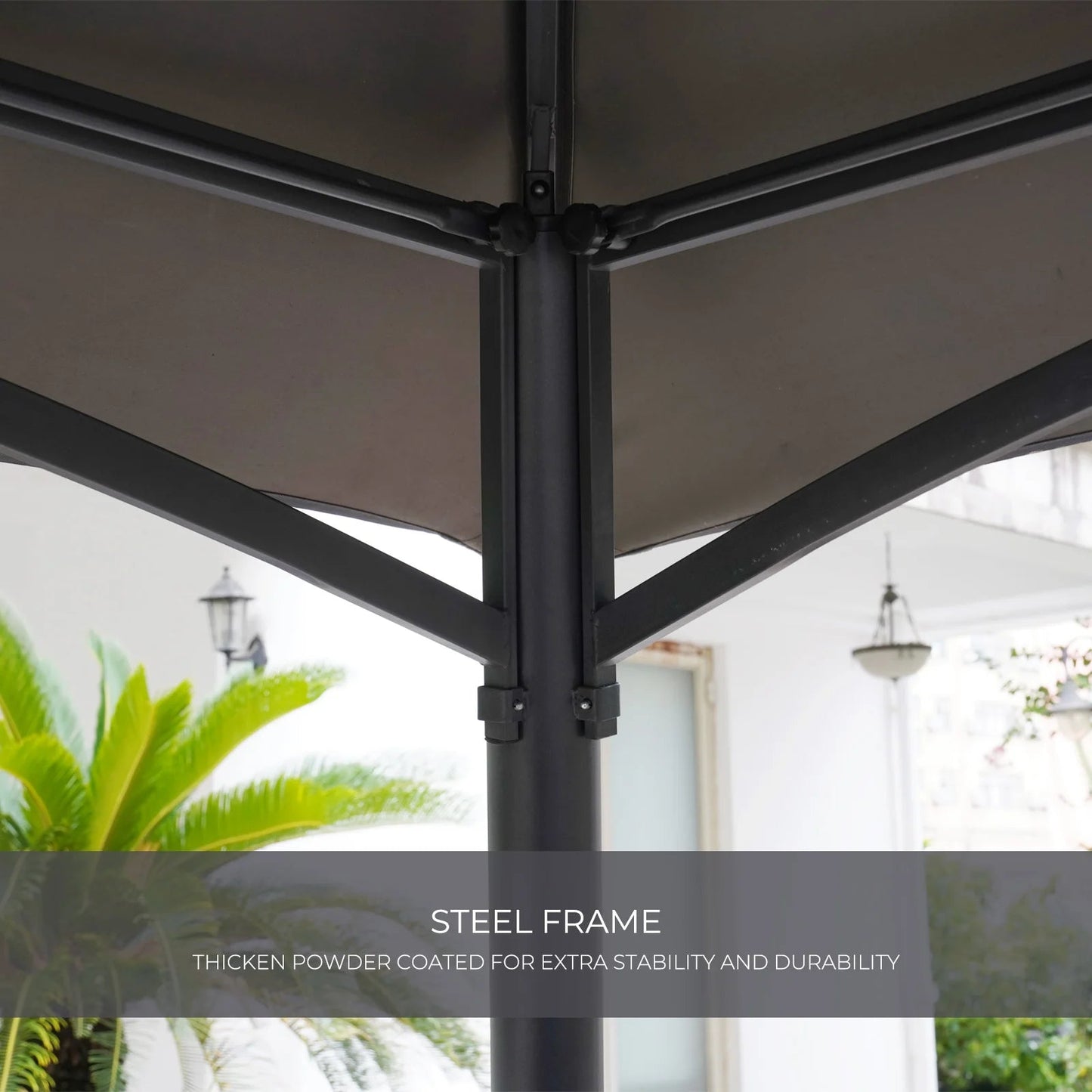 10x13 FT Gazebo Double Soft Top Canopy Anti - UV Shelter with Privacy Curtains and Netting Perfect Gift for Garden Lovers - TRENSET