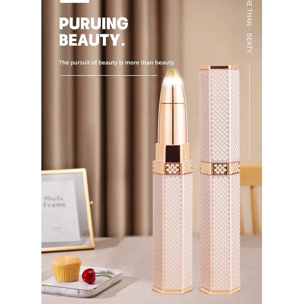 4 In 1 Lipstick Shaver Painless Mini Hair Removal Shaver Electric Nose Hair Epilator Face Armpit Hair Remover Eyebrow Trimmer - TRENSET