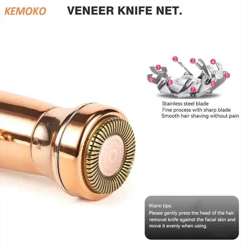 4 In 1 Lipstick Shaver Painless Mini Hair Removal Shaver Electric Nose Hair Epilator Face Armpit Hair Remover Eyebrow Trimmer - TRENSET