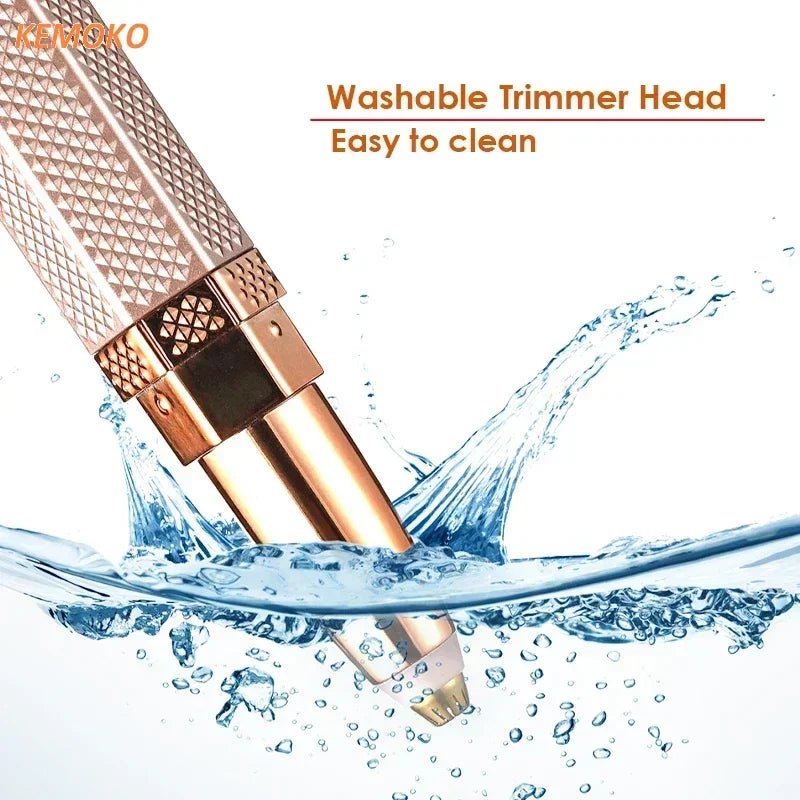 4 In 1 Lipstick Shaver Painless Mini Hair Removal Shaver Electric Nose Hair Epilator Face Armpit Hair Remover Eyebrow Trimmer - TRENSET
