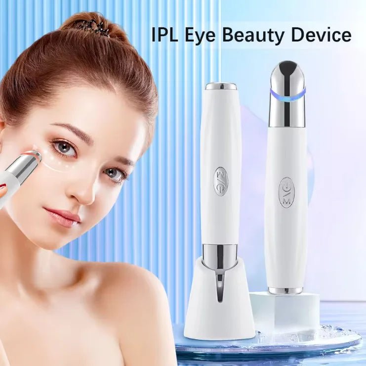 5 In 1 Eye Beauty Device Facial Massager Led Red Light Therapy Wand for Relax Eye Dark Circles Eye Bags Puffiness Skincare Tool - TRENSET