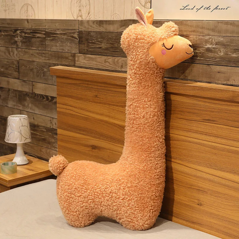 75-130 cm Schönes Alpaka-Plüschtier, weich gefüllt, süßes Schaf, Lama, Tierpuppen, Schlafkissen, Kissen, Heimbett, Dekor, Geschenk