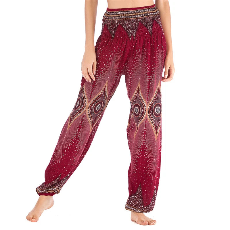 Yoga Hosen Frauen Hippie Harem Gedruckt Leggings Boho Hohe Taille Pantalone De Mujer Cintura Alta Calca Feminina Strand
