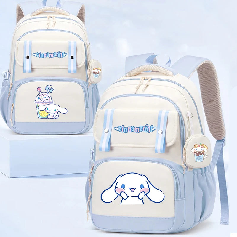 Cinnamoroll Backpack Boys Girls Bookbag Bag Teenager Children Knapsack Schoolbag Rucksack Mochila With Coin Purse