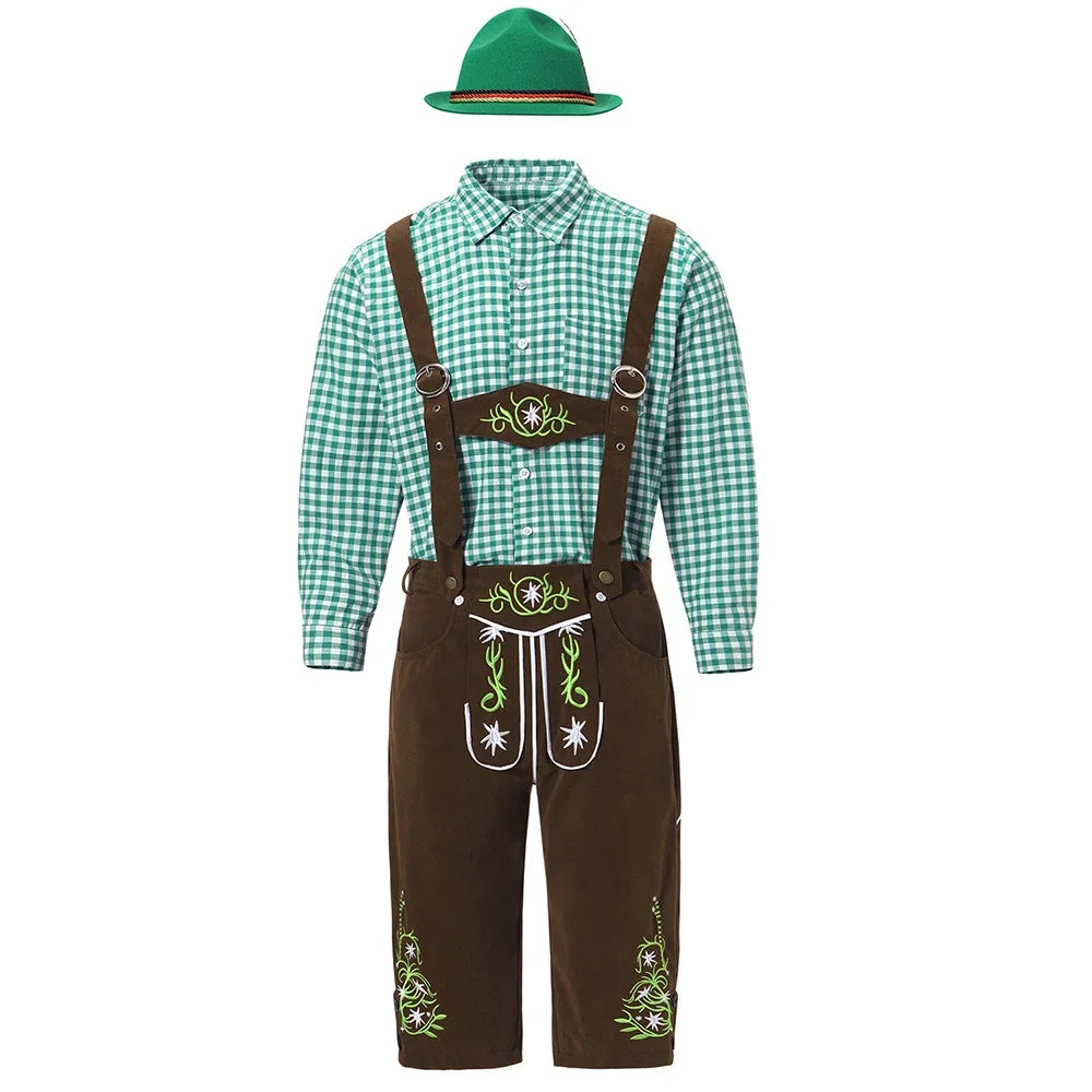 Herren Oktoberfest Kostüm Deutsches Oktoberfest Kneipen Barkeeper Outfit Biermann Kostüme Lederhosen Bayerisches Oktoberfest