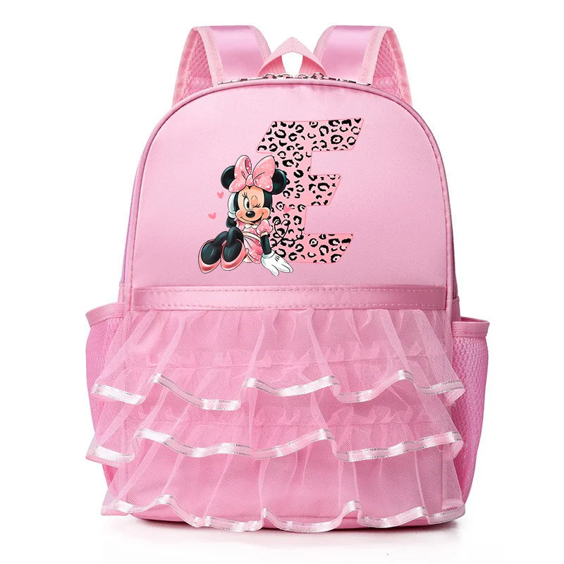 Minnie Mouse Children Kawaii Bag for Girl Dance Bag Kid Letter Pink Dancing Backpacks Girl Ballet Dance Bag Baby School Backpack