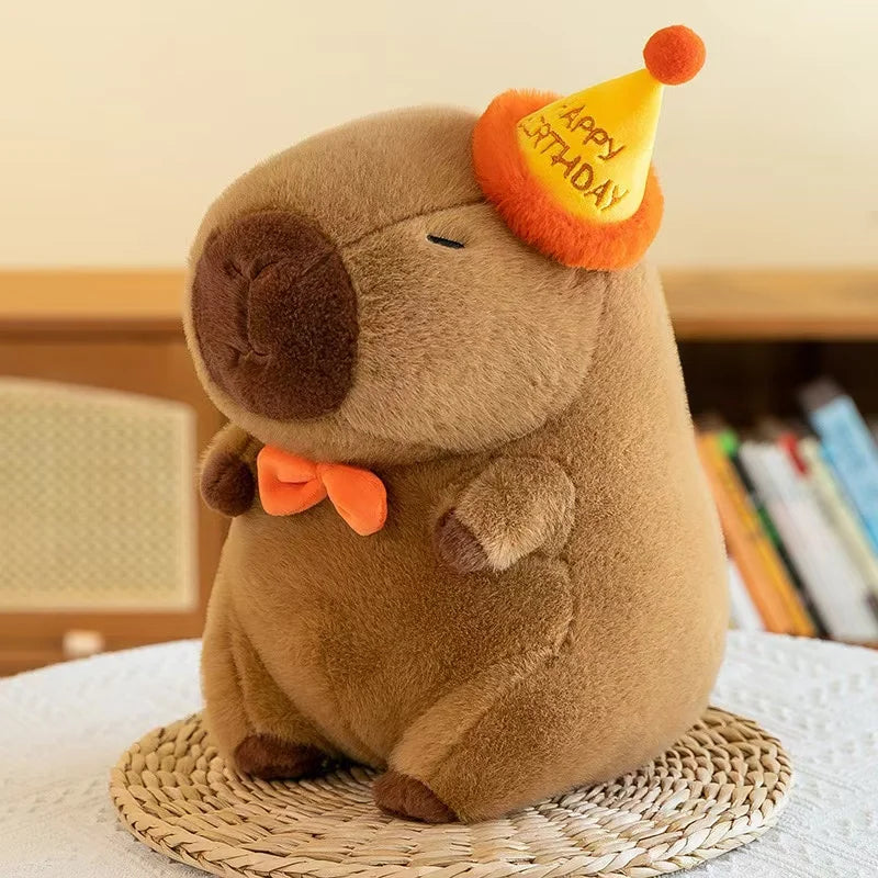 Capybara Plüschpuppe Süßes Capybara Anime Flauschiges Spielzeug Kawaii Plüschtier Alles Gute zum Geburtstag Puppe Geschenk für Freundin Weiche Kuscheltiere