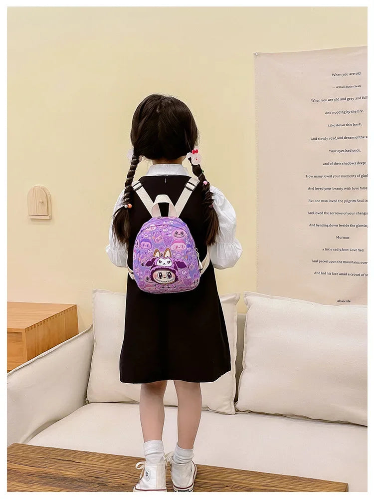 New Large Capacity Children's Backpack Cartoon Cute Primary School Bag Nursery Wear Resistant Double Shoulder Bag Nylon Material