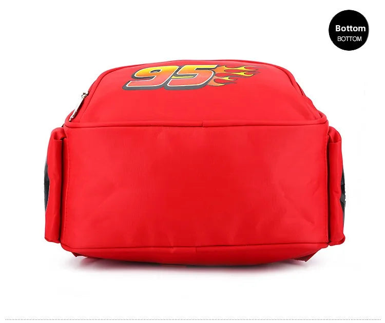 Disney Cars Lightning McQueen 95 Flame Backpack for child Water Resistant School Bag Adjustable Strap Multi-Color Cartoon Gift