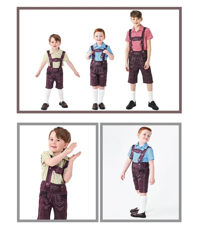 Kinder Jungen Mädchen Oktoberfest Kostüme Bayerisches Dirndl Kleid Kinder Lederhosen Cosplay Karneval Party Halloween Kostüm
