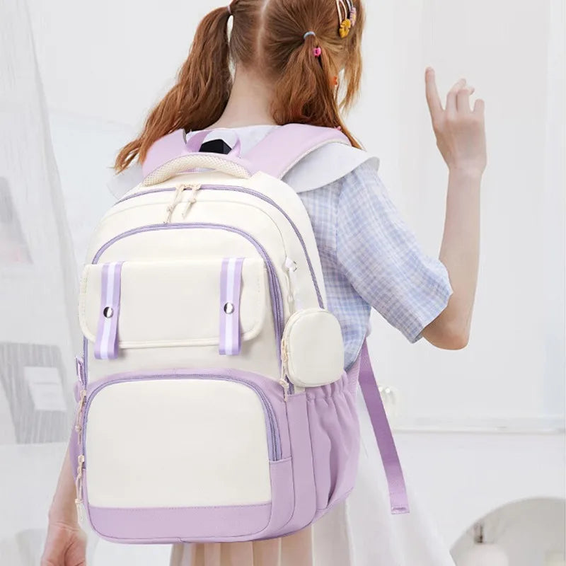 Cinnamoroll Backpack Boys Girls Bookbag Bag Teenager Children Knapsack Schoolbag Rucksack Mochila With Coin Purse