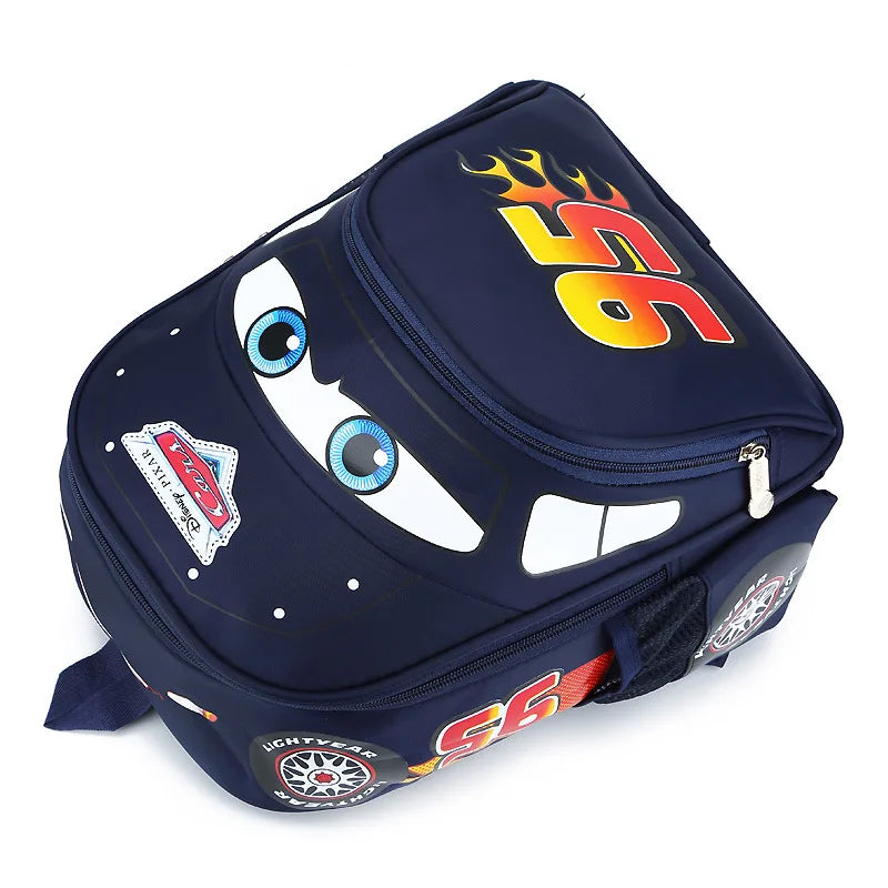 Disney Cars Lightning McQueen 95 Flame Backpack for child Water Resistant School Bag Adjustable Strap Multi-Color Cartoon Gift