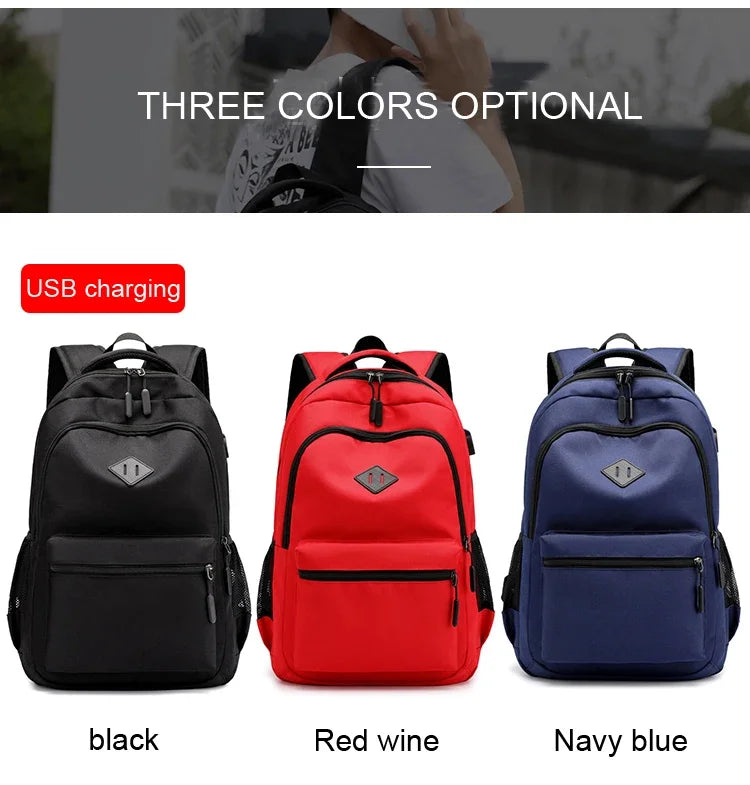 Solid Color Backpack Fashion Men Women Backpack High Capacity Schoolbags For Teenager Girls Boys Male Shoulder Bags