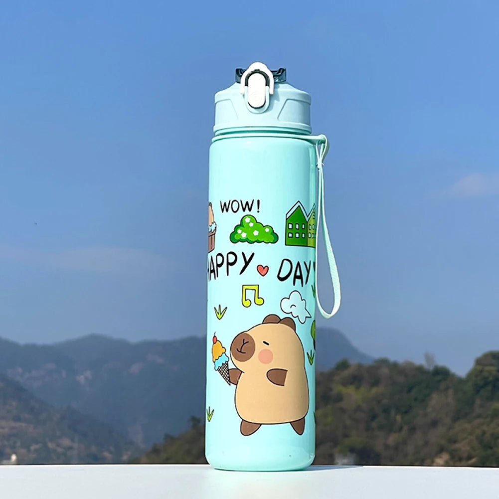 3in1 School Backpack Set Nylon Cute Bookbag Going Out Cartoon Laptop Travel Bag Breathable Back Large Capacity Cute Capybara Bag