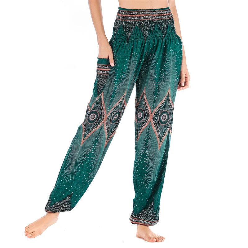Yoga Hosen Frauen Hippie Harem Gedruckt Leggings Boho Hohe Taille Pantalone De Mujer Cintura Alta Calca Feminina Strand