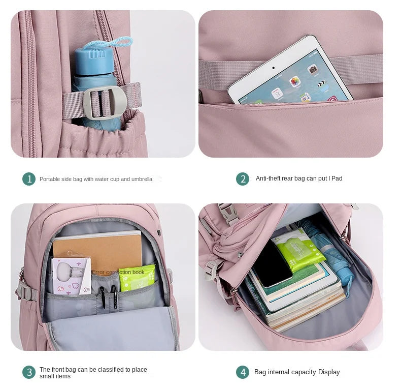 Children School Bags For Girls Large Schoolbag Kawaii Primary School Backpack Kids Book Bag Waterproof Laptop Travel Rucksack