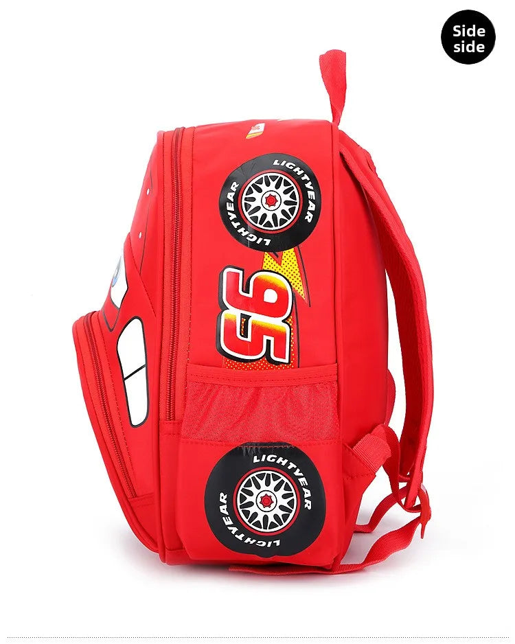 Disney Cars Lightning McQueen 95 Flame Backpack for child Water Resistant School Bag Adjustable Strap Multi-Color Cartoon Gift