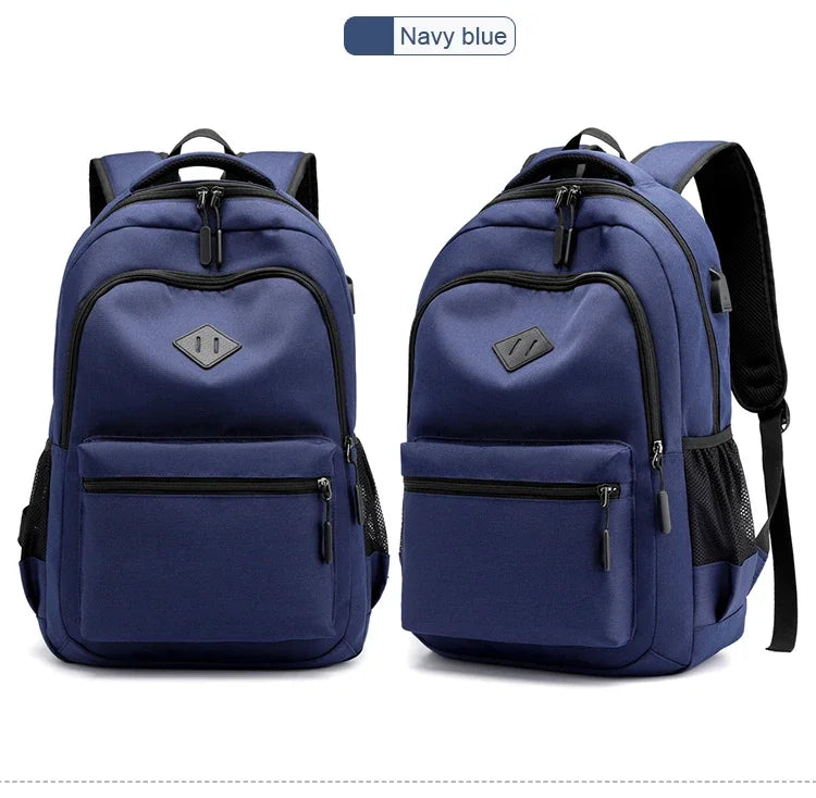 Solid Color Backpack Fashion Men Women Backpack High Capacity Schoolbags For Teenager Girls Boys Male Shoulder Bags