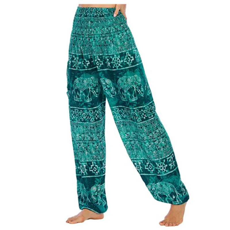 Yoga Hosen Frauen Hippie Harem Gedruckt Leggings Boho Hohe Taille Pantalone De Mujer Cintura Alta Calca Feminina Strand