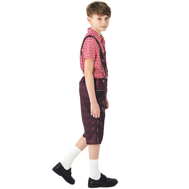 Kinder Jungen Mädchen Oktoberfest Kostüme Bayerisches Dirndl Kleid Kinder Lederhosen Cosplay Karneval Party Halloween Kostüm