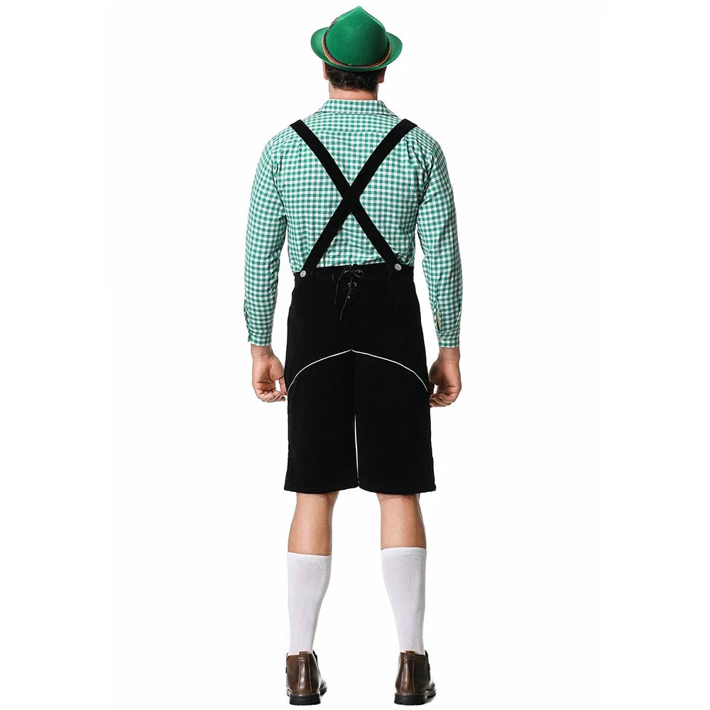 Herren Oktoberfest Kostüm Deutsches Oktoberfest Kneipen Barkeeper Outfit Biermann Kostüme Lederhosen Bayerisches Oktoberfest