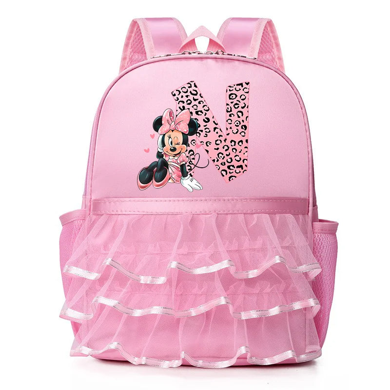 Minnie Mouse Children Kawaii Bag for Girl Dance Bag Kid Letter Pink Dancing Backpacks Girl Ballet Dance Bag Baby School Backpack