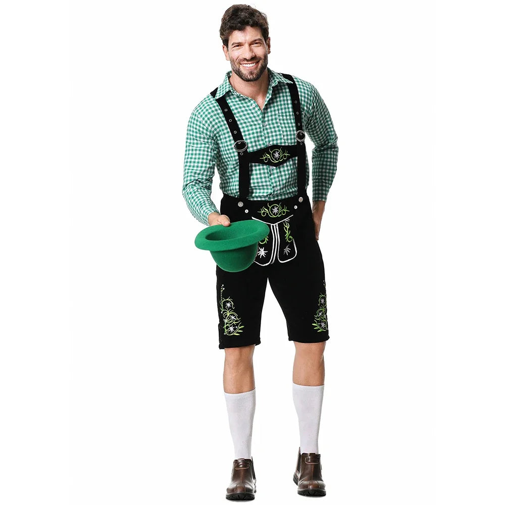 Herren Oktoberfest Kostüm Deutsches Oktoberfest Kneipen Barkeeper Outfit Biermann Kostüme Lederhosen Bayerisches Oktoberfest
