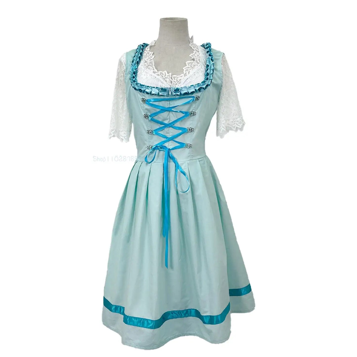 2023 Karneval Party Ball Frauen Kleid Kleidung Oktoberfest Kostüm Cosplay Phantasie Rock Dame Land Vintage Strappy Kleid Volle Größe