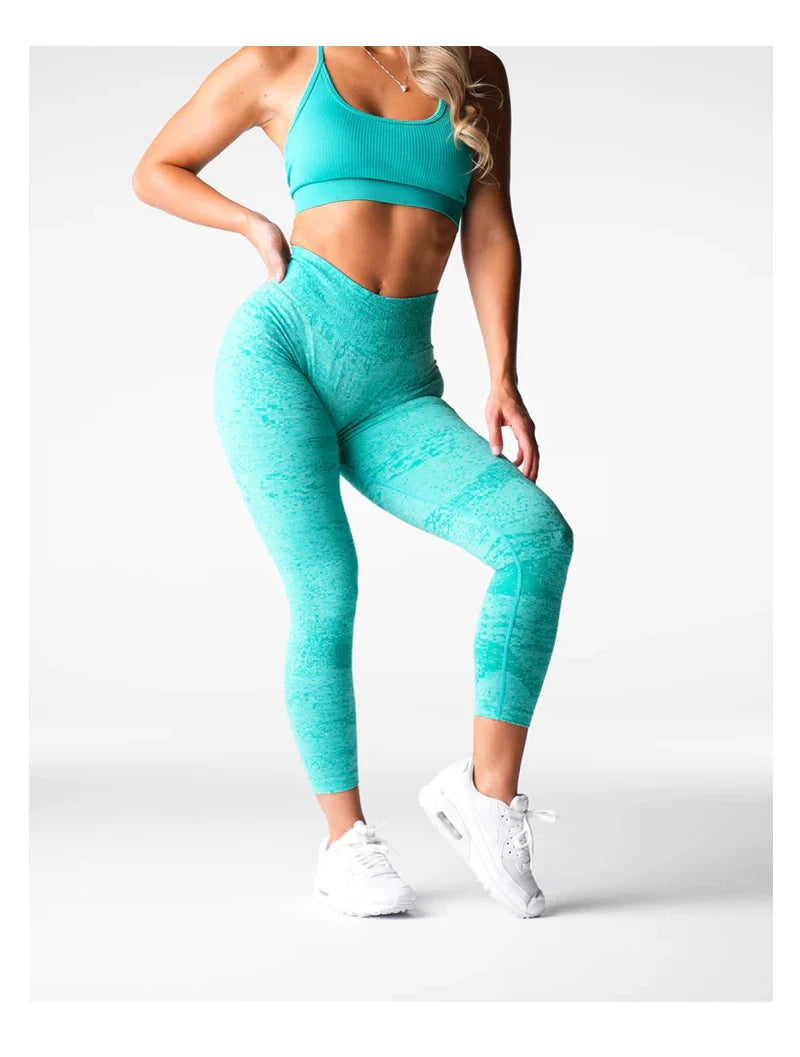 TKITK Digitale Frauen Yoga Leggings Hüften Heben Gym Nahtlose Sport Hosen Hohe Taille Fitness Blase Butt Workout Lauf Hosen