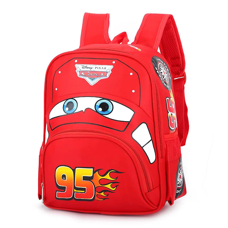 Disney Cars Lightning McQueen 95 Flame Backpack for child Water Resistant School Bag Adjustable Strap Multi-Color Cartoon Gift