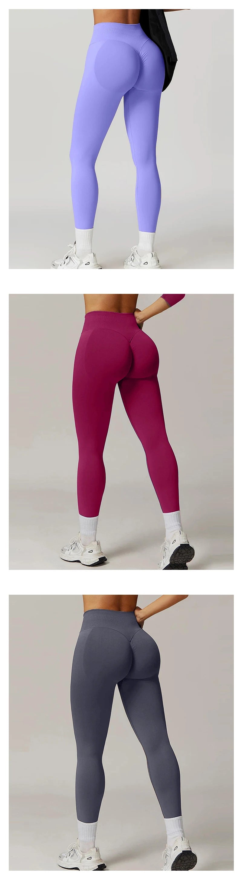 Damen-Yoga-Leggings mit hoher Taille, nahtlos, hochdehnbar, Po-Lifting, atmungsaktive Sporthose für Damen, Fitnessstudio-Leggings