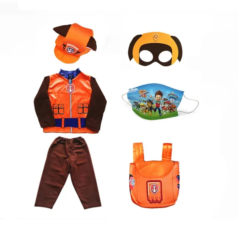 Anime Dog Patrol Kinder Tops Hosen Rucksack Hut Marshall Chase Skye Zuma Rubble Kinder Patrol Uniformen Halloween Cosplay Kostüm
