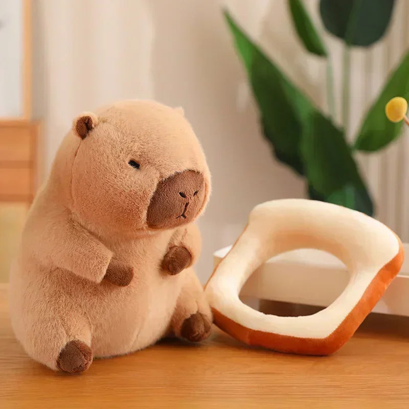 23CM Kawaii Anime Capybara Brot Plüsch Spielzeug Kreative Kuscheltiere Capybara Toast Puppe Mädchen Geburtstag Spielzeug Freundin Nettes Geschenk