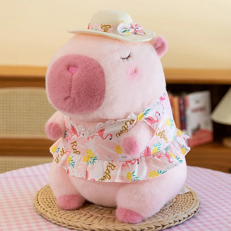 Capybara Plüschpuppe Süßes Capybara Anime Flauschiges Spielzeug Kawaii Plüschtier Alles Gute zum Geburtstag Puppe Geschenk für Freundin Weiche Kuscheltiere