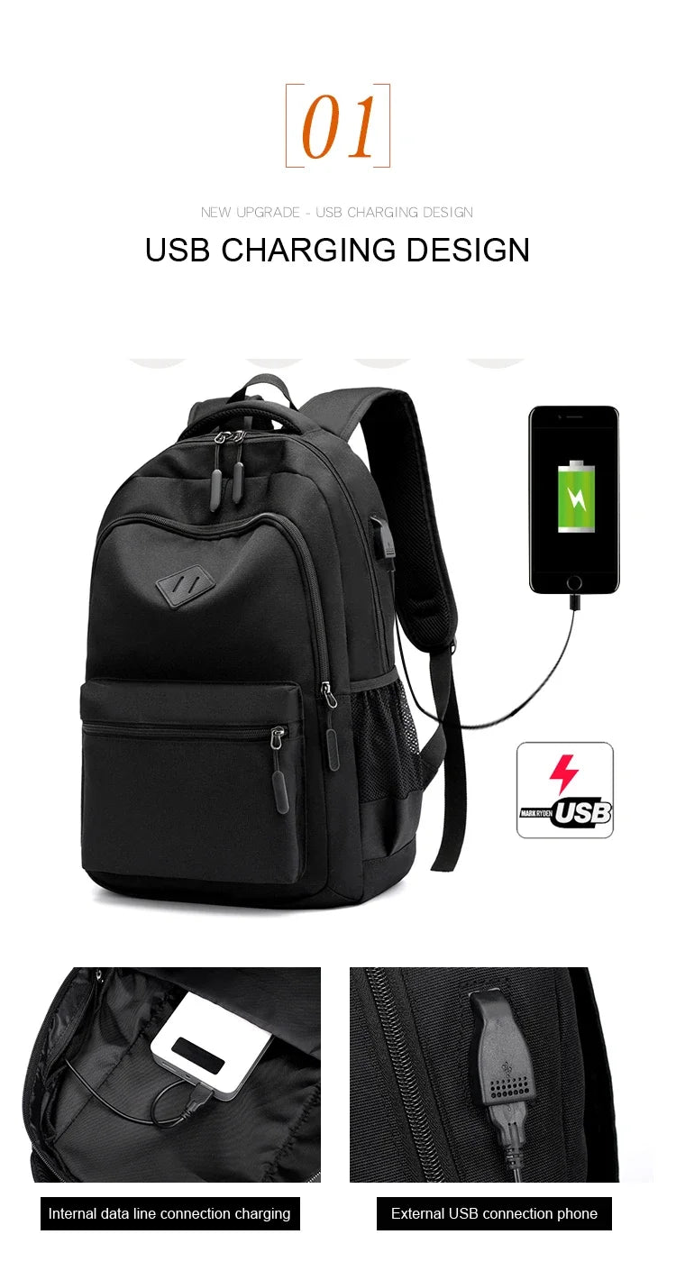 Solid Color Backpack Fashion Men Women Backpack High Capacity Schoolbags For Teenager Girls Boys Male Shoulder Bags