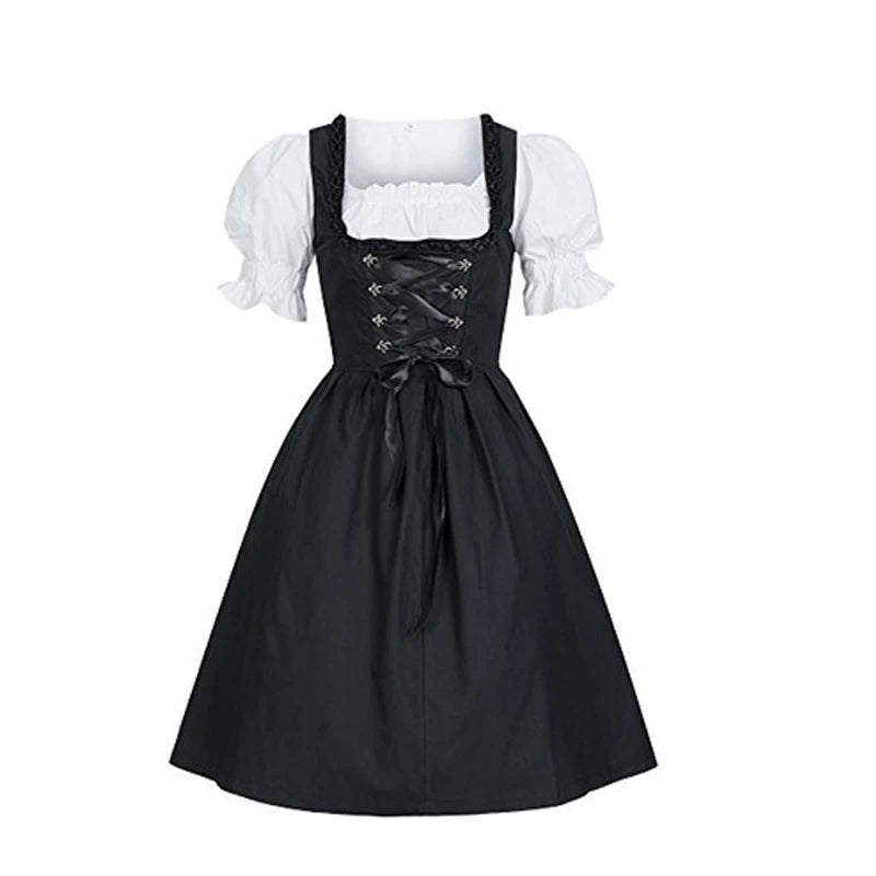 Deutsches Damen-Biermädchen-Dirndl, bayerisches Oktoberfestkleid mit Schürze, Kostüme, Party, Halloween, Kostüm, Übergröße S-5XL
