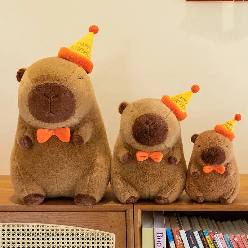 Capybara Plüschpuppe Süßes Capybara Anime Flauschiges Spielzeug Kawaii Plüschtier Alles Gute zum Geburtstag Puppe Geschenk für Freundin Weiche Kuscheltiere