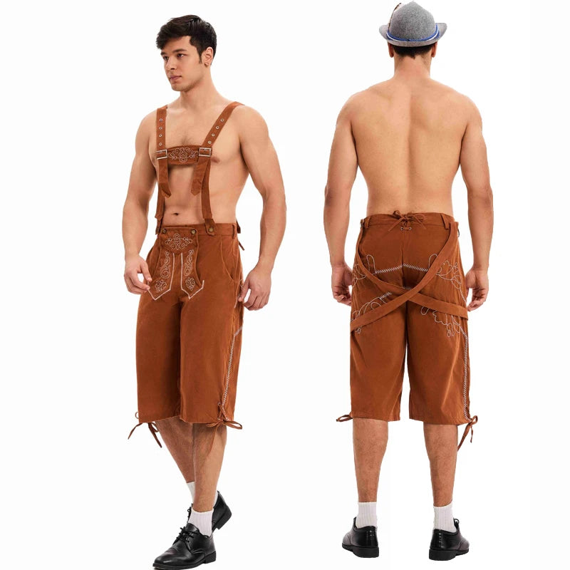 Mann Oktoberfest Kostüm Bayerische Lederhosen Bierfest Clubwear Kellner Outfit Cosplay Karneval Phantasie Party Kleid