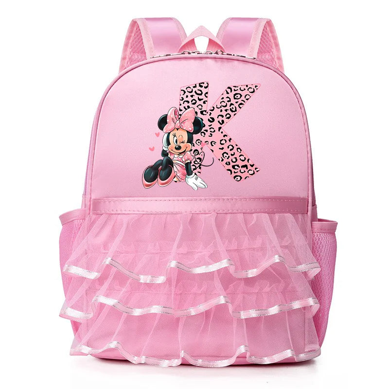 Minnie Mouse Children Kawaii Bag for Girl Dance Bag Kid Letter Pink Dancing Backpacks Girl Ballet Dance Bag Baby School Backpack