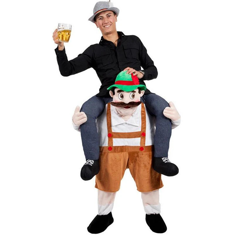 Unisex Halloween Party Cosplay Kostüme Sets für Frauen Männer Zurück Lustige Tier Hosen Fancy Dress Up Oktoberfest Overalls Strampler