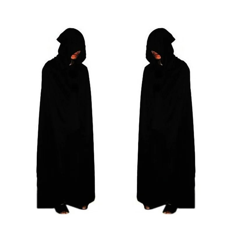 Adult Kids Halloween Demon Ghosts Costume Dress Up Party Man Women Black Scream Death Demon Grim Reaper Cospaly Clothes Ecoparty - TRENSET