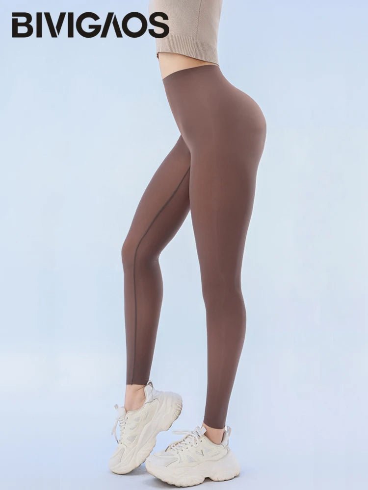 BIVIGAOS Summer Ultra - Thin Skin Sunscreen Leggings Women High Elastic Transparent Facial Mask Underwear Tight Sexy Sport Legging - TRENSET