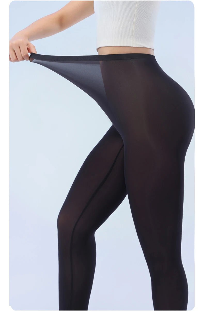 BIVIGAOS Summer Ultra - Thin Skin Sunscreen Leggings Women High Elastic Transparent Facial Mask Underwear Tight Sexy Sport Legging - TRENSET