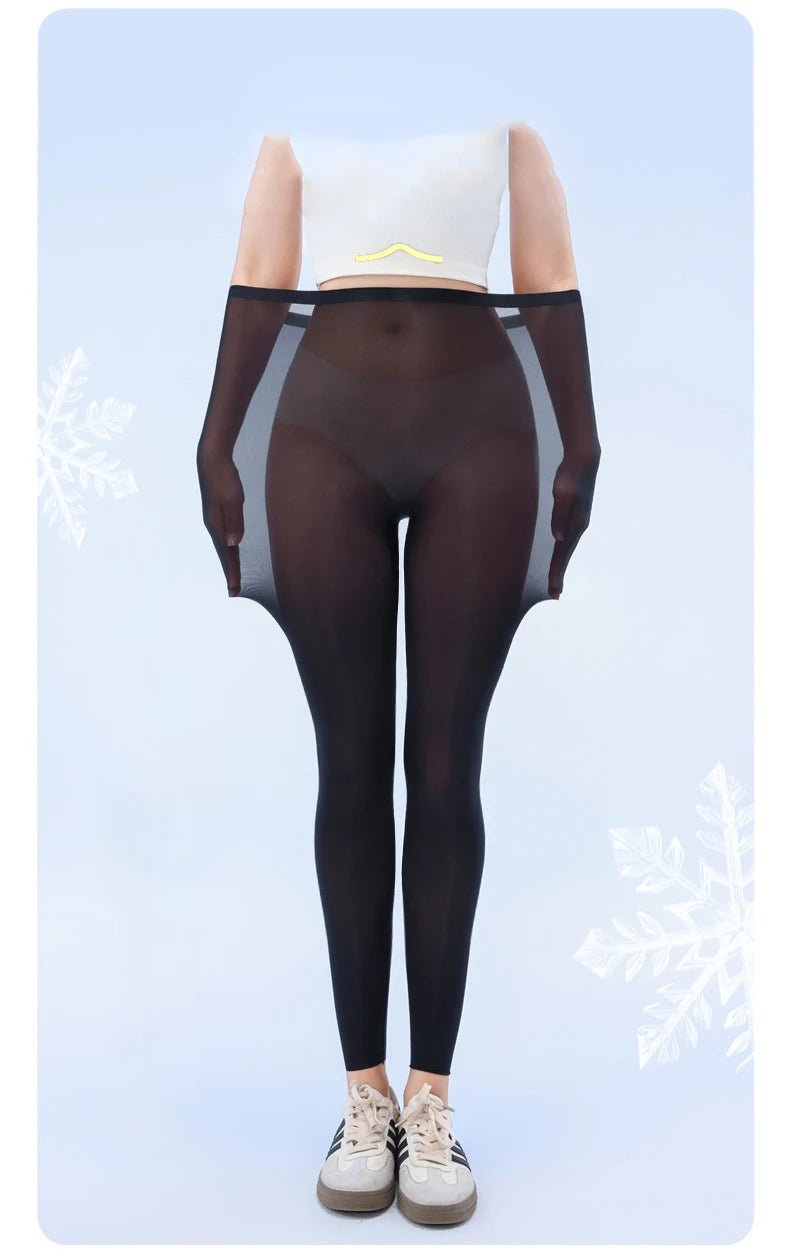 BIVIGAOS Summer Ultra - Thin Skin Sunscreen Leggings Women High Elastic Transparent Facial Mask Underwear Tight Sexy Sport Legging - TRENSET