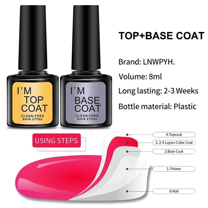 Gel Nail Polish Kit With UV Nail Lamp Electric Nail Drill Machine Soak OFF Gel Nail Kit Base&Top Coat Gel Polish Nail Tool Set - TRENSET