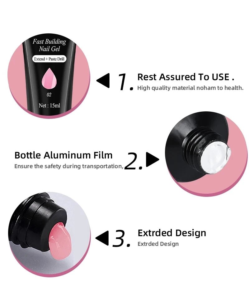 Gel Nail Polish Kit With UV Nail Lamp Electric Nail Drill Machine Soak OFF Gel Nail Kit Base&Top Coat Gel Polish Nail Tool Set - TRENSET
