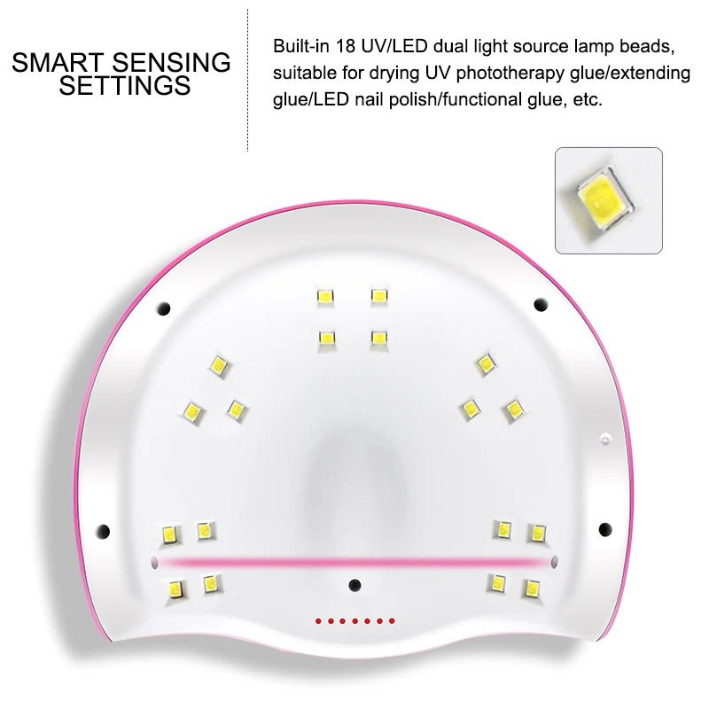 Gel Nail Polish Kit With UV Nail Lamp Electric Nail Drill Machine Soak OFF Gel Nail Kit Base&Top Coat Gel Polish Nail Tool Set - TRENSET