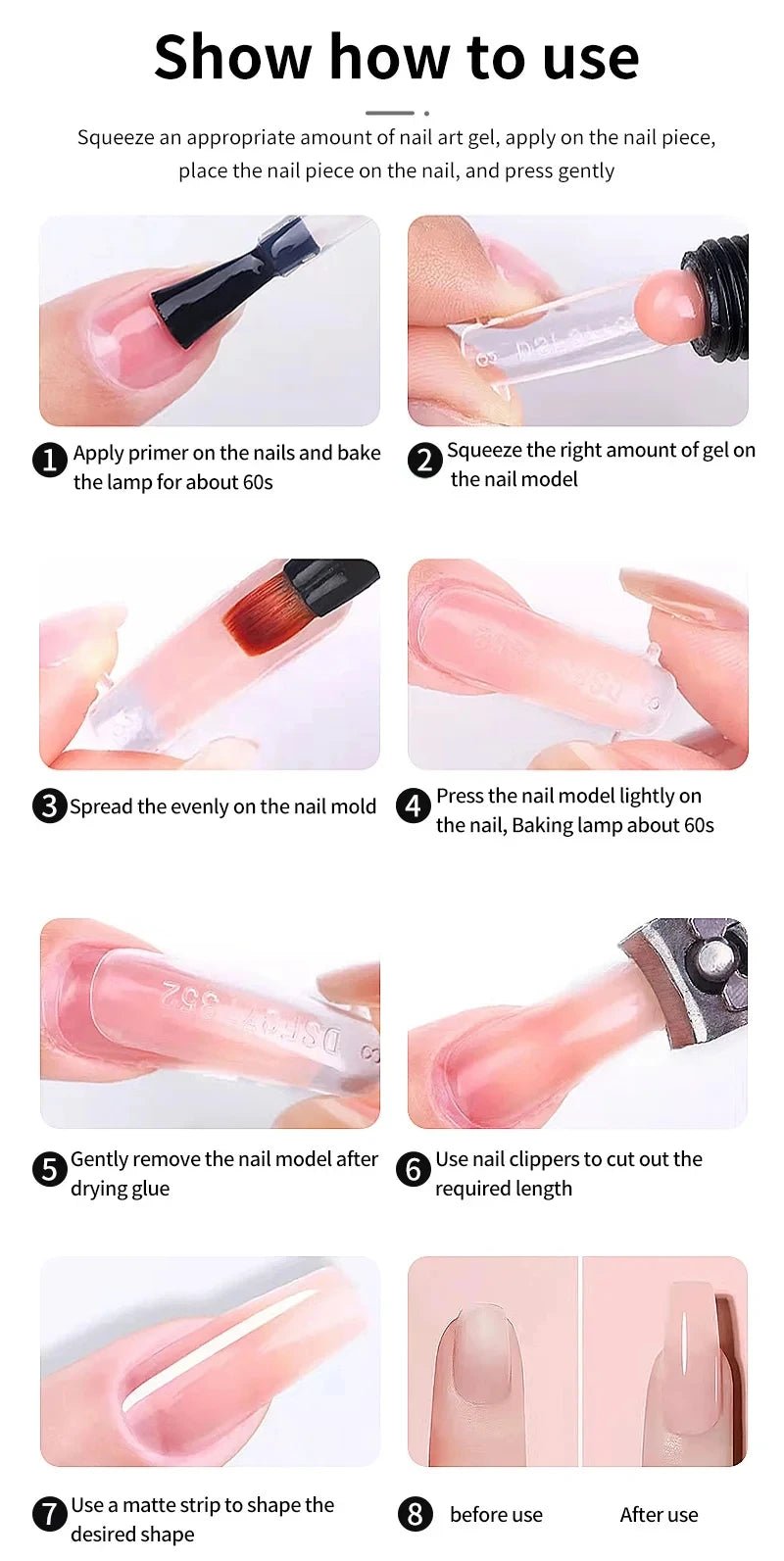 Gel Nail Polish Kit With UV Nail Lamp Electric Nail Drill Machine Soak OFF Gel Nail Kit Base&Top Coat Gel Polish Nail Tool Set - TRENSET