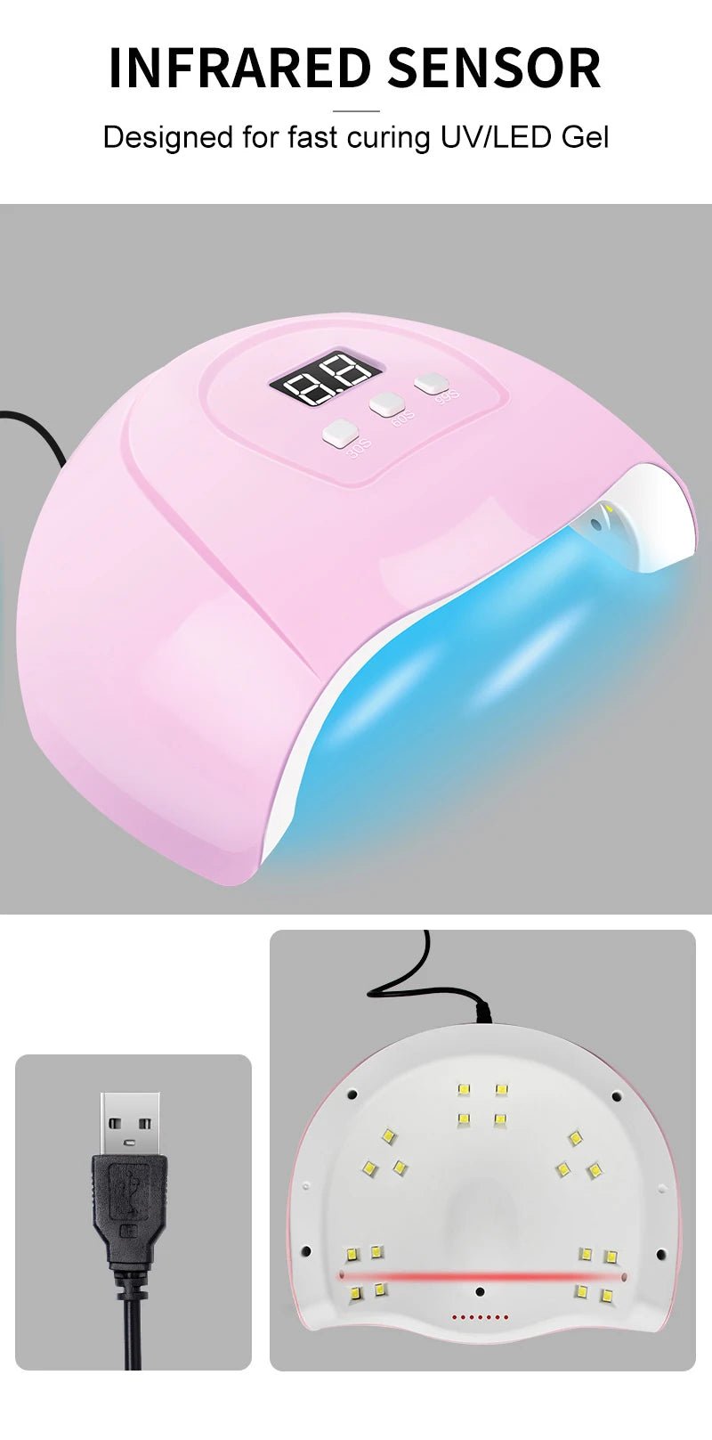 Gel Nail Polish Kit With UV Nail Lamp Electric Nail Drill Machine Soak OFF Gel Nail Kit Base&Top Coat Gel Polish Nail Tool Set - TRENSET