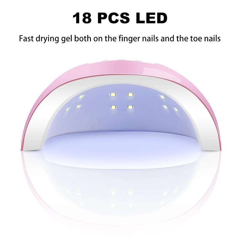 Gel Nail Polish Kit With UV Nail Lamp Electric Nail Drill Machine Soak OFF Gel Nail Kit Base&Top Coat Gel Polish Nail Tool Set - TRENSET